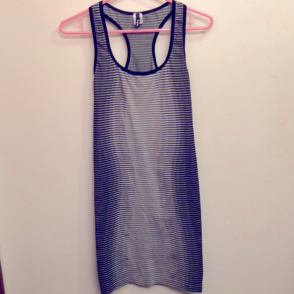 mini dress striped grey and black
